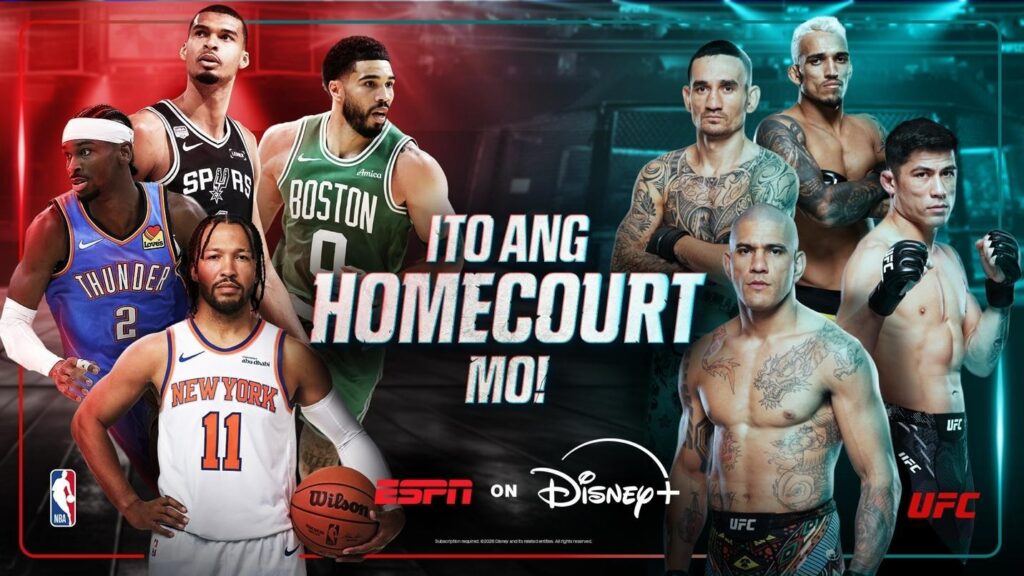 ESPN on Disney+ now Available ith the Philippines with NBA, UFC® and More